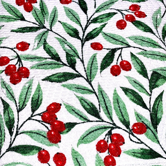 RALPH LAUREN KITCHEN TOWELS HOLIDAY BERRIES SET OF 3 NEW - Picture 3 of 6